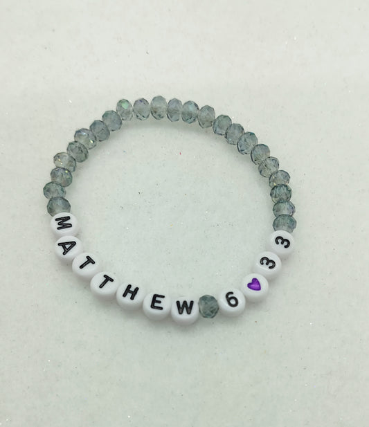 Matthew 6:33 Beaded Bracelet | Faith Bracelet | Seek First the Kingdom | Christian Jewelry Gift