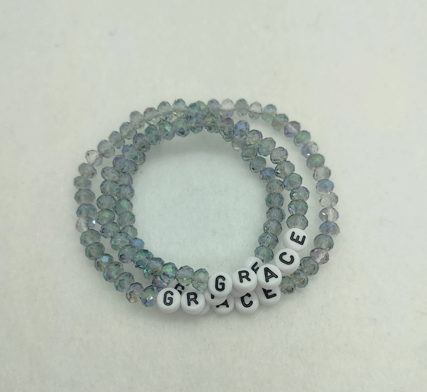 Grace - Beaded Word Bracelet | Handmade Christian Jewelry | Faith-Inspired Gift | Inspirational Gift for Women | Stretch Bracelet