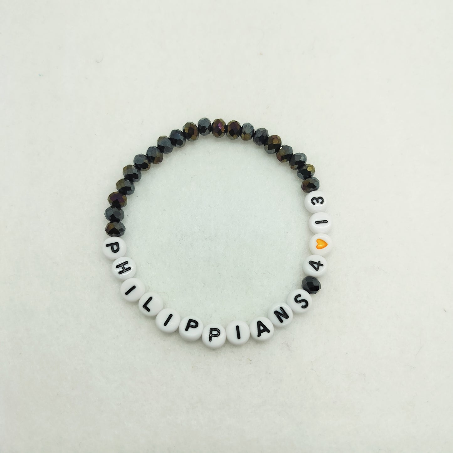 Philippians 4:13 - Beaded Word Bracelet | Faith-Inspired Christian Jewelry | Strength & Encouragement Gift for Him or Her
