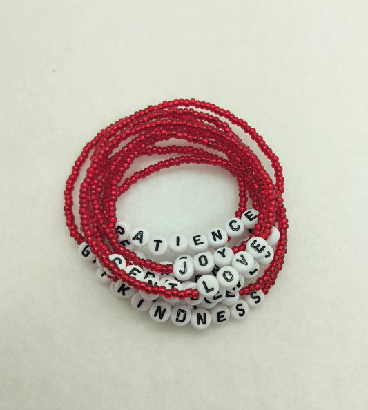 Fruit of the Spirit Bracelet Set (9) – Faith-Inspired Stackable Bracelets – Christian Gifts for Women – Spiritual Jewelry