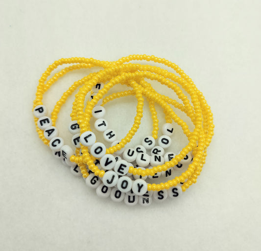 Fruit of the Spirit Bracelet Set (9) – Faith-Inspired Stackable Bracelets – Christian Gifts for Women – Spiritual Jewelry