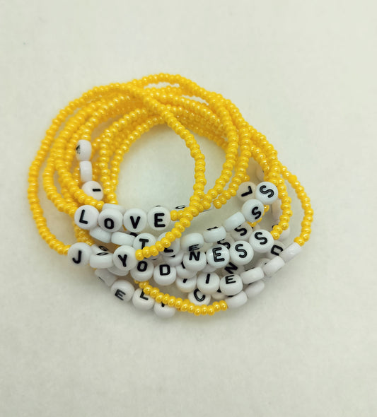 Fruit of the Spirit Bracelet Set (9) – Faith-Inspired Stackable Bracelets – Christian Gifts for Women – Spiritual Jewelry