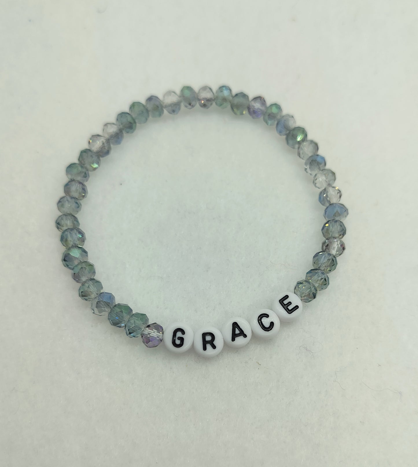 Grace - Beaded Word Bracelet | Handmade Christian Jewelry | Faith-Inspired Gift | Inspirational Gift for Women | Stretch Bracelet