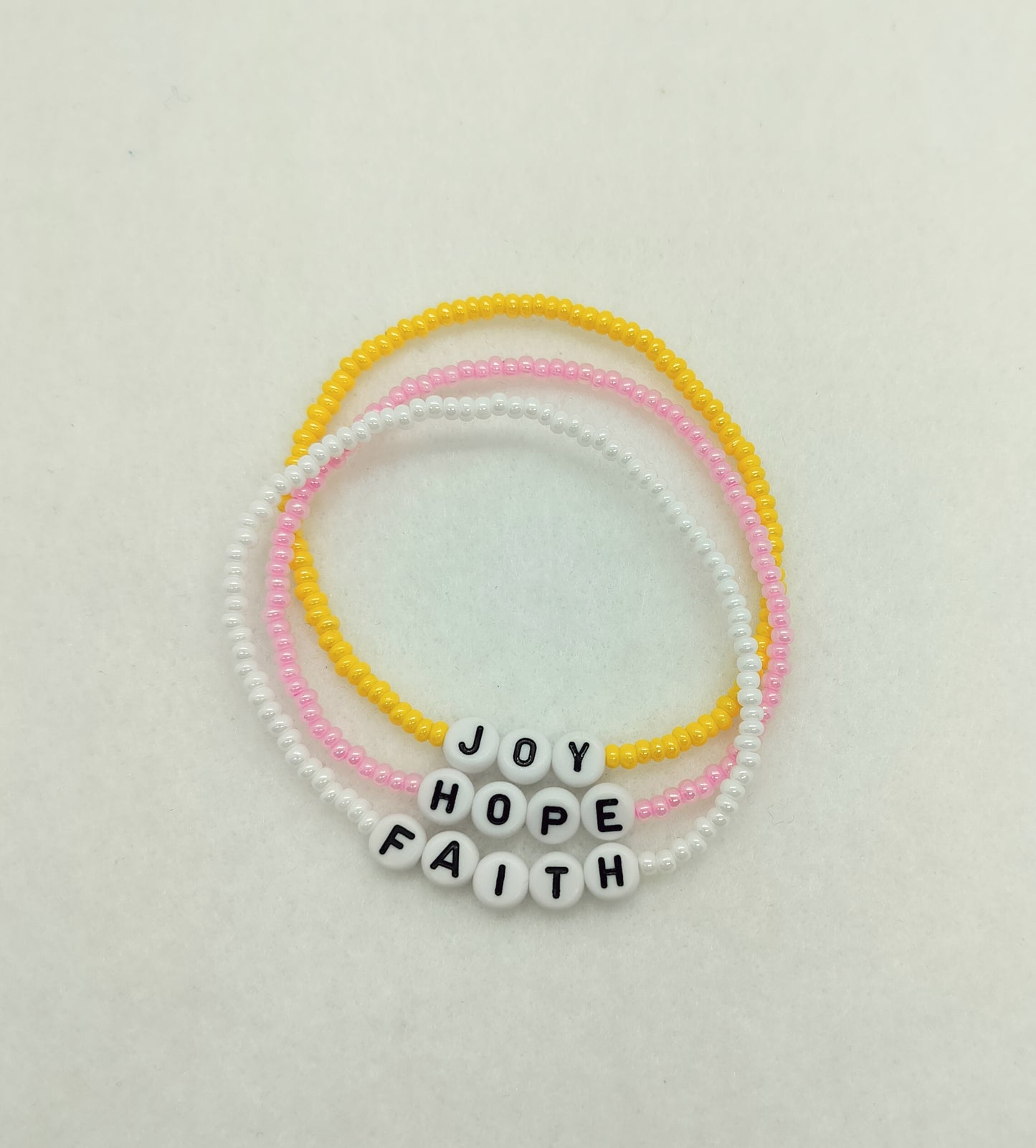 Joy, Hope & Faith Bracelet Set – 3 Pieces